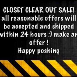 CLOSET LIQUIDATION SALE!